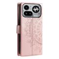 Nothing Phone (4a) Pro Mandala Wallet Case with Wrist Strap - Pink
