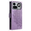 Nothing Phone (4a) Pro Mandala Wallet Case with Wrist Strap - Purple