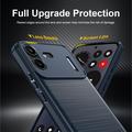 Nothing Phone (4b) Brushed TPU Case - Carbon Fiber - Blue