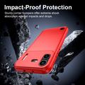 Nothing Phone (4b) Brushed TPU Case - Carbon Fiber - Red