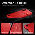 Nothing Phone (4b) Brushed TPU Case - Carbon Fiber - Red