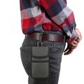 Nylon Waist Bag with Card Holder and Carabiner 6.7-7.0" - Green