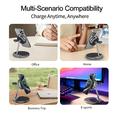 OJD-139 25W Qi2.2 3-in-1 Magnetic Wireless Charging Stand with TEC Cooling - Space Grey