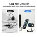 OJD-139 25W Qi2.2 3-in-1 Magnetic Wireless Charging Stand with TEC Cooling - Space Grey