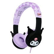 OTL Technologies Kuromi Kids Wired Headphones - 85dB Volume-Limited - Black / Purple