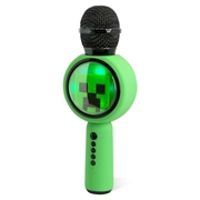 OTL Technologies Minecraft Creeper PopSing LED Light-Up Wireless Karaoke Microphone
