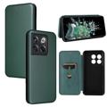 OnePlus 10T/Ace Pro Flip Case - Carbon Fiber - Green