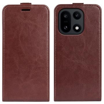 OnePlus 15 Vertical Flip Case with Card Slot - Brown