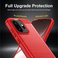 OnePlus 15T Brushed TPU Case - Carbon Fiber - Red