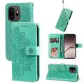 OnePlus 15T Mandala Wallet Case with Wrist Strap - Mint Green