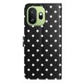 OnePlus 15T Polka Dot Pattern Wallet Case - Black