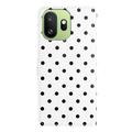 OnePlus 15T Polka Dot Pattern Wallet Case - White
