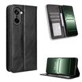 OnePlus Ace 5 Racing/Nord CE5 Retro Wallet Case with Magnetic Closure - Black
