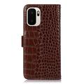 OnePlus Ace 6 Ultra Crocodile Series Wallet Leather Case with RFID - Brown
