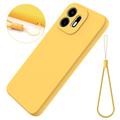 OnePlus N6 Liquid Silicone Case with Hand Strap - Yellow