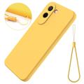 OnePlus N6x Liquid Silicone Case with Hand Strap - Yellow