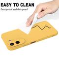 OnePlus N6x Liquid Silicone Case with Hand Strap - Yellow