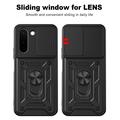 OnePlus N6x Rotary Ring Hybrid Case with Camera Shield - Black