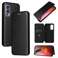 OnePlus Nord 2 5G Flip Case - Carbon Fiber - Black