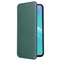 OnePlus Nord 2T Flip Case - Carbon Fiber - Green