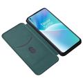 OnePlus Nord 2T Flip Case - Carbon Fiber - Green