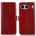 OnePlus Nord 4 Crocodile Series Wallet Leather Case with RFID - Red