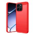 OnePlus Nord 6/Turbo 6/6V Brushed TPU Case - Carbon Fiber - Red