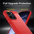 OnePlus Nord 6/Turbo 6/6V Brushed TPU Case - Carbon Fiber - Red