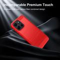 OnePlus Nord 6/Turbo 6/6V Brushed TPU Case - Carbon Fiber - Red