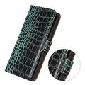 OnePlus Nord CE6 Lite/Realme P4x Crocodile Series Wallet Leather Case with RFID - Green