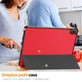 OnePlus Pad 4/Oppo Pad 5 Pro Tri-Fold Series Smart Folio Case - Red