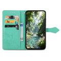 OnePlus Turbo 6X Pro Mandala Wallet Case with Wrist Strap - Mint Green