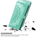 OnePlus Turbo 6X Pro Mandala Wallet Case with Wrist Strap - Mint Green
