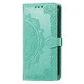 OnePlus Turbo 6X Pro Mandala Wallet Case with Wrist Strap - Mint Green