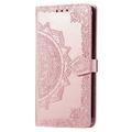 OnePlus Turbo 6X Pro Mandala Wallet Case with Wrist Strap - Pink