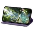 OnePlus Turbo 6X Pro Mandala Wallet Case with Wrist Strap - Purple