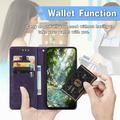 OnePlus Turbo 6X Pro Mandala Wallet Case with Wrist Strap - Purple