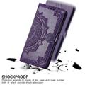 OnePlus Turbo 6X Pro Mandala Wallet Case with Wrist Strap - Purple