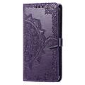 OnePlus Turbo 6X Pro Mandala Wallet Case with Wrist Strap - Purple