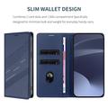 OnePlus Turbo 6X Punk Style Wallet Case - Dark Blue