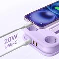 Orico AP3 5-in-1 20W Power Strip - 2x AC, 2x USB-A, USB-C PD - Purple