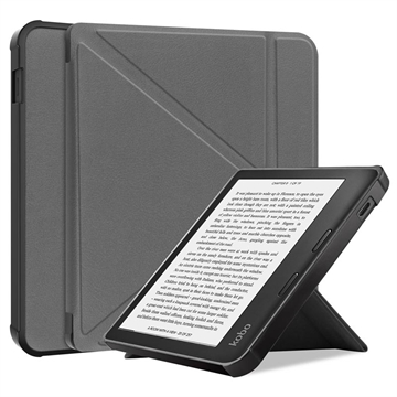 Kobo Libra 2 Origami Stand Folio Case - Grey