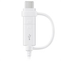 Samsung Combo Cable EP-DG930DWEGWW - USB-C & MicroUSB - 1.5m - White