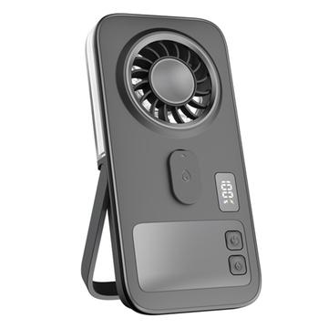 P1 Ultra-Thin Handheld Misting Fan with Digital Display - Black