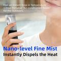 P1 Ultra-Thin Handheld Misting Fan with Digital Display - Black