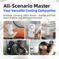 P1 Ultra-Thin Handheld Misting Fan with Digital Display - Black