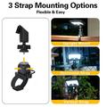 P114 92-LED Solar Motion Sensor Light with Strap Mount - 500lm - White Light