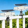 P123 3-Head Solar LED Motion Sensor Floodlight with Remote Control