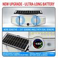 P123 3-Head Solar LED Motion Sensor Floodlight with Remote Control