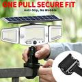 P123 3-Head Solar LED Motion Sensor Floodlight with Remote Control